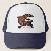 Casquette Illustration de lézard géant affamé (Devant)