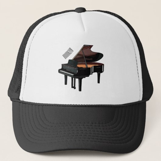 Casquette Illustration de piano (Devant)