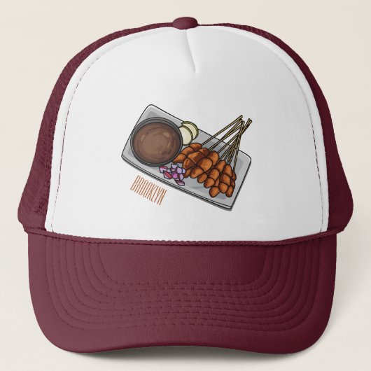 Casquette Illustration de Satay (Devant)