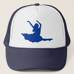 Casquette Illustration de silhouette de danseuse bleue simpl