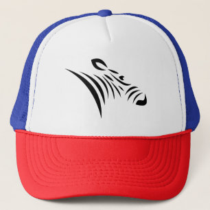 Casquette illustration de zoo animal zébrée
