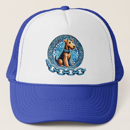 Casquette Illustration décorative d'un chien terrier (Devant)