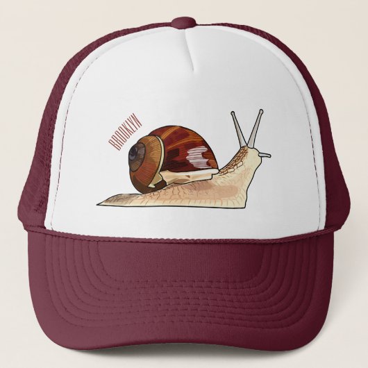 Casquette Illustration d'escargot (Devant)
