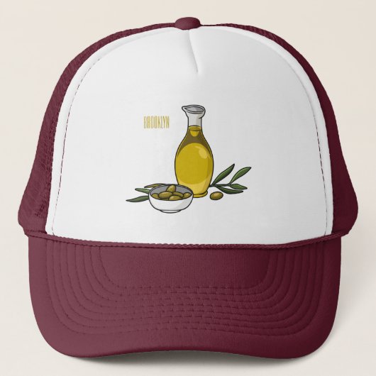Casquette Illustration d'huile d'olive (Devant)