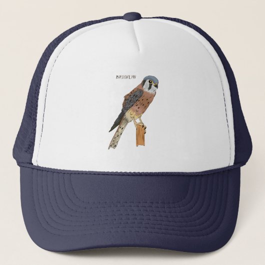 Casquette Illustration d'oiseau américain Kestrel (Devant)