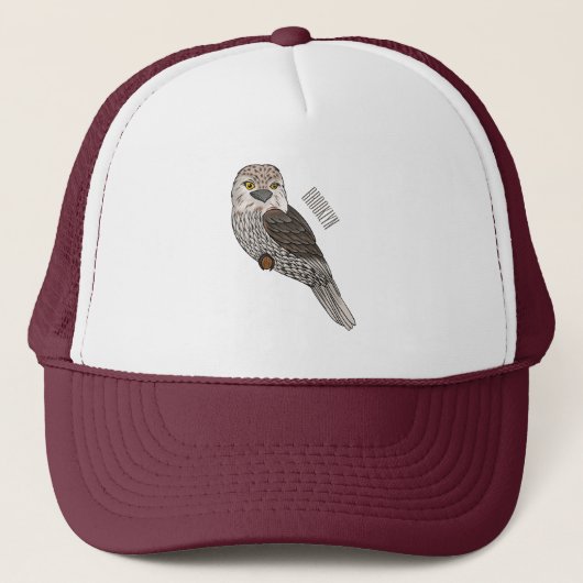 Casquette Illustration d'oiseau de Tawny frogmouth (Devant)