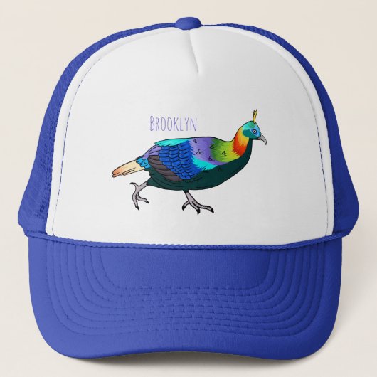 Casquette Illustration d'oiseau monal himalayen (Devant)