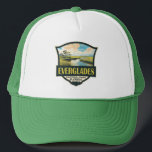 Casquette Illustration du parc national des Everglades Art d<br><div class="desc">Everglades conception d'oeuvres vectorielles. Le parc est composé de mangroves côtières,  de marais de scie et de pinèdes plates qui abritent des centaines d'espèces animales.</div>