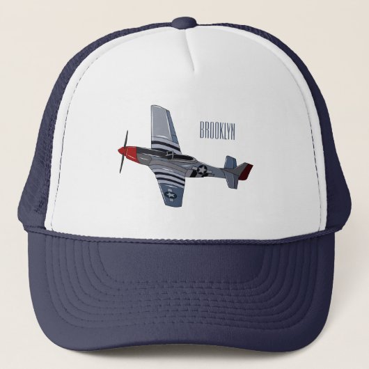 Casquette Illustration d'un avion de chasse-bombardier (Devant)