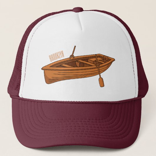 Casquette Illustration d'un bateau à roues (Devant)
