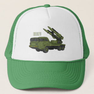 Casquette Illustration d'un camion de missiles militaires