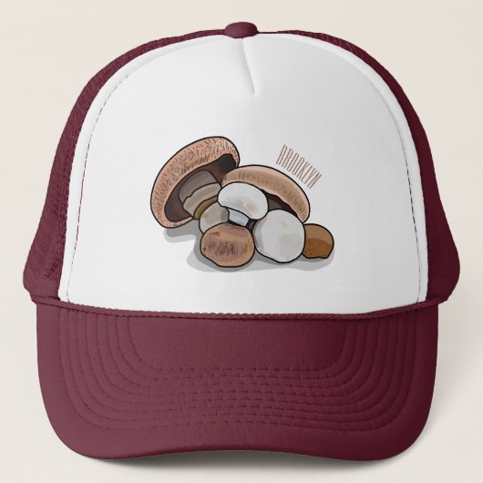 Casquette Illustration d'un champignon (Devant)