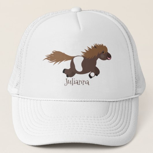 Casquette Illustration d'un poney de Shetland mignon (Devant)