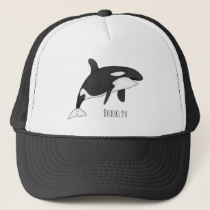 Casquette Illustration d'une baleine tueuse