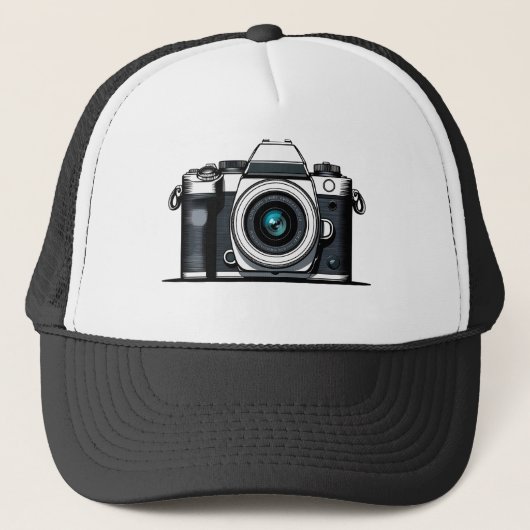 Casquette Illustration d'une caméra rétro (Devant)