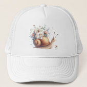 Casquette Illustration Floral Pastel du mignon Snail Mail (Devant)
