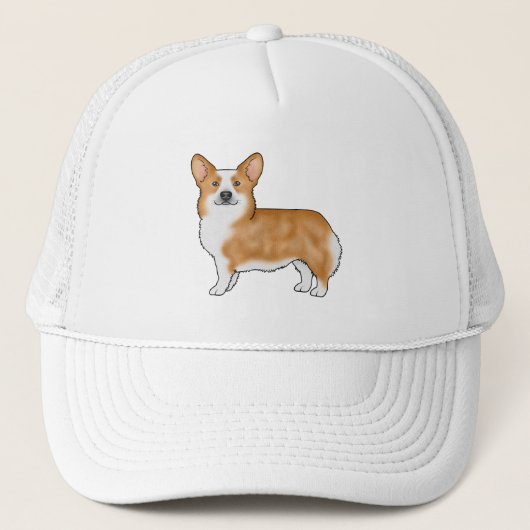 Casquette Illustration Red Pembroke Welsh Corgi Cute Dog (Devant)