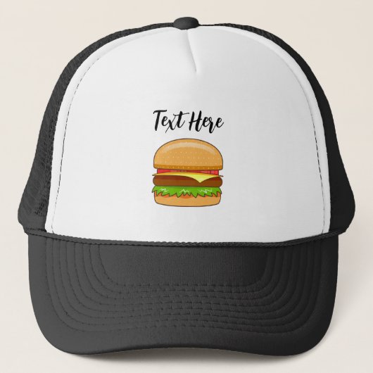 Casquette Illustration vectorielle de Burger (Devant)