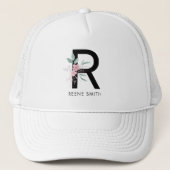 Casquette Illustration verte florale (Devant)