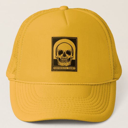 Casquette Illustration vintage du crâne Memento Mori (Devant)