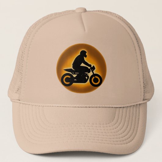 Casquette Illustration vivante d'un motocycliste (Devant)
