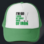 Casquette I'm 60 Daily Dose Of Iron Golf Trucker Hat<br><div class="desc">I'm 60 I Need My Daily Dose Of Iron golf theme funny hat. A great design for a 60 year old golfer. Great golfing gift for someone turning sixty.</div>