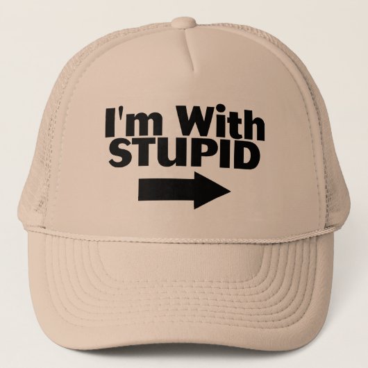 Casquette Im avec stupide (Devant)