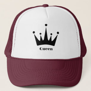 Casquette Image Couronne noire personnalisée Texte Queen Bla