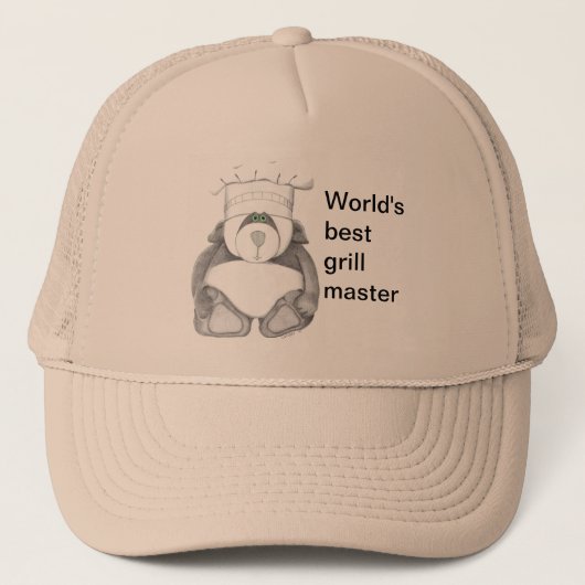 Casquette Image de chef d'ours panda (Devant)