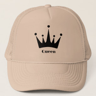 Casquette Image de couronne noire personnalisée Texte de rei