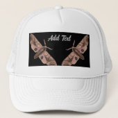 Casquette Image d'impression de papillon gauche droite Ajout (Devant)