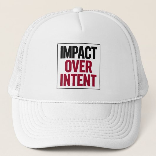 Casquette Impact plutôt qu'intention (Devant)