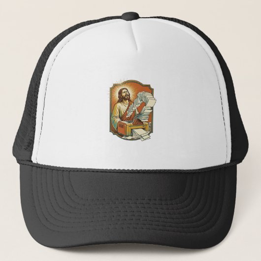 Casquette Impression de feuille Excel Jésus 50 pages blanche (Devant)