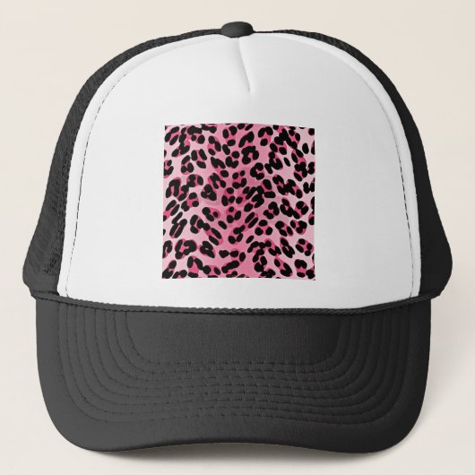 Casquette Impression guépard rose RAB Rockabilly (Devant)