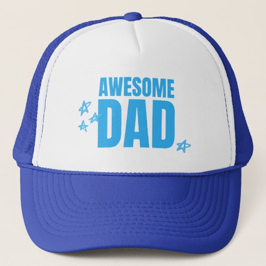 Casquette Impressionnant texte bleu papa (Devant)