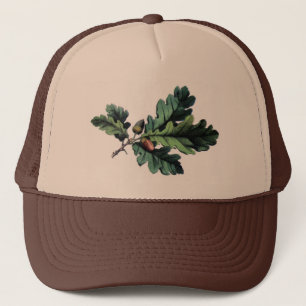 Casquette Imprimerie botanique antique Feuilles et cornes en