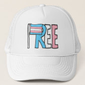 Casquette Indicateur de droits de trans libres (Devant)