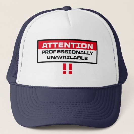Casquette indisponible professionnellement (Devant)