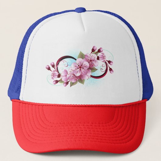 Casquette Infinité avec les fleurs Sakura (Devant)