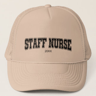 Casquette Infirmière du personnel customisé année noir graph