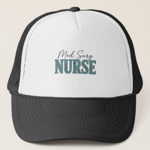 Casquette Infirmière en médecine chirurgicale dessin floral