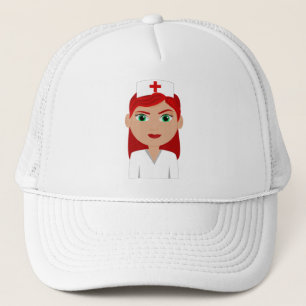 Casquette Infirmière en uniforme avec Croix Rouge