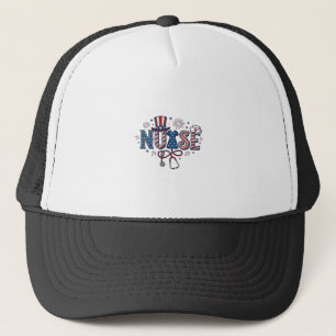 Casquette Infirmière patriote Gravure vintage Design vectori