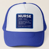 Casquette Infirmière Sarcastique Définition : Tenir ma bière (Devant)