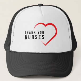Casquette Infirmières Mercis Coeur rouge