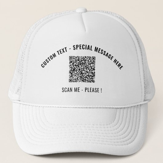 Casquette Info d'analyse de code QR et chapeau de camion de (Devant)