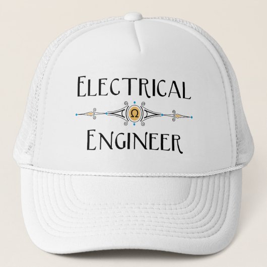 Casquette Ingénieur électricien ligne décorative (Devant)