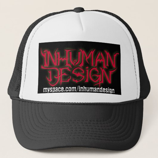 Casquette inhumandesignlogo2, myspace.com/inhumandesign (Devant)