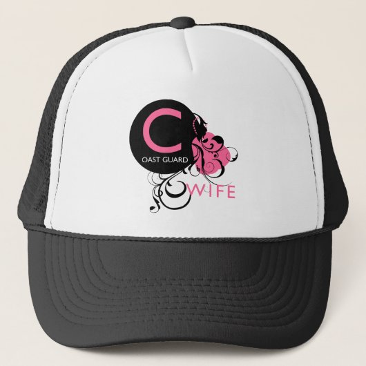 Casquette Initiale fleurie - épouse de la garde côtière (Devant)