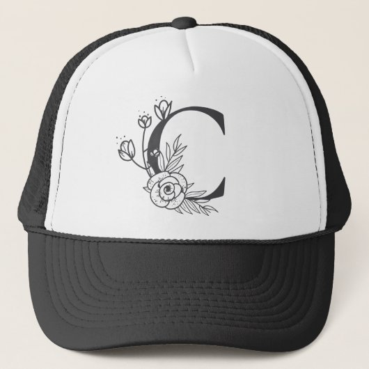 Casquette Initiale, lettre, coutume, personnalisée, cadeau, (Devant)